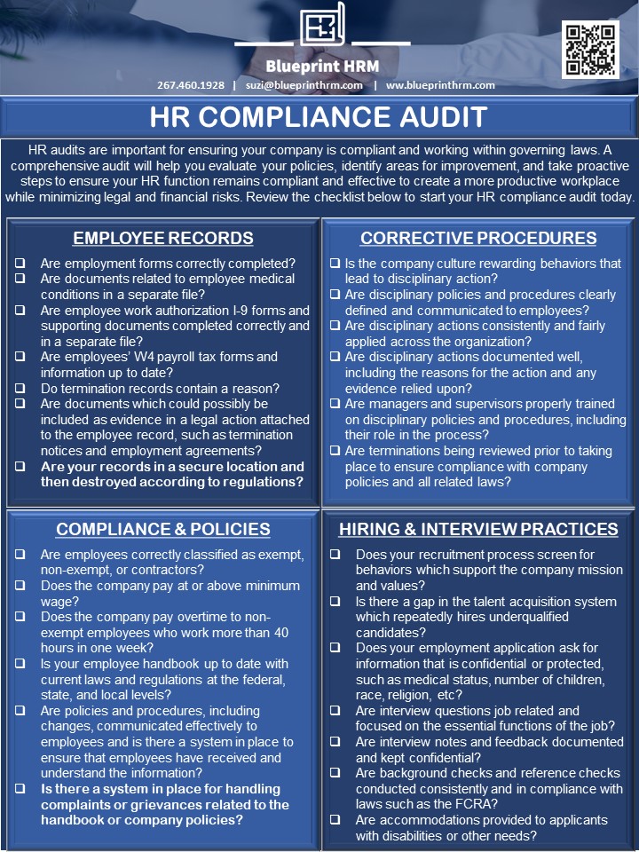 Hr compliance audits blueprint hrm llc